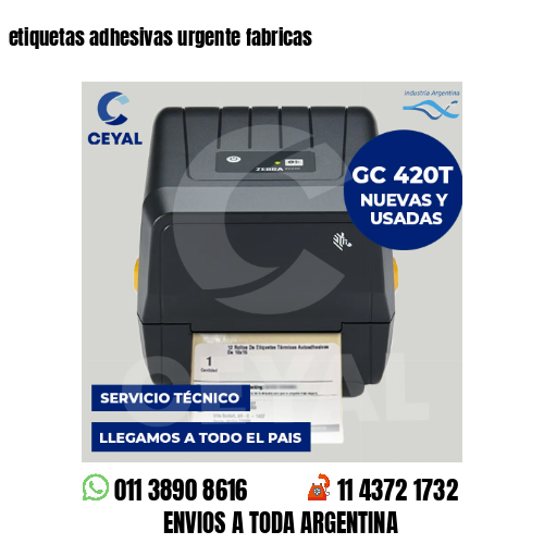etiquetas adhesivas urgente fabricas
