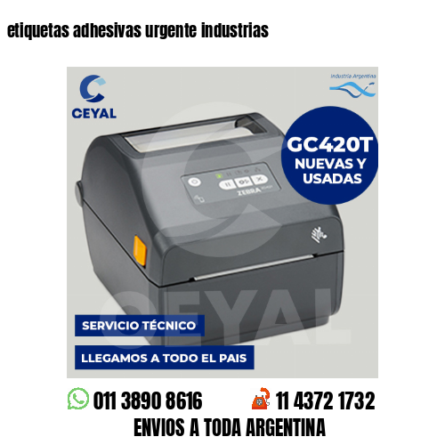 etiquetas adhesivas urgente industrias