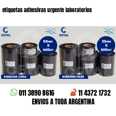 etiquetas adhesivas urgente laboratorios