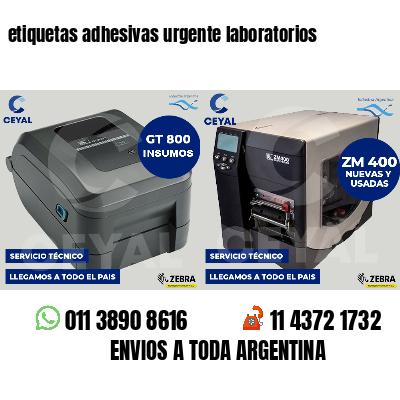 etiquetas adhesivas urgente laboratorios