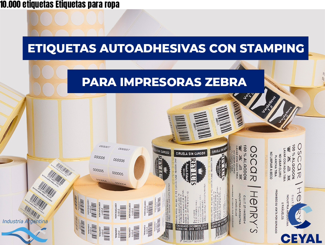 10.000 etiquetas Etiquetas para ropa