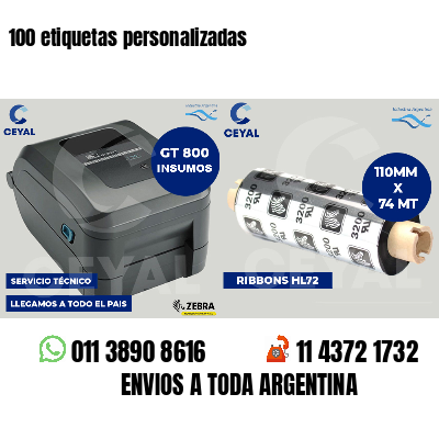100 etiquetas personalizadas