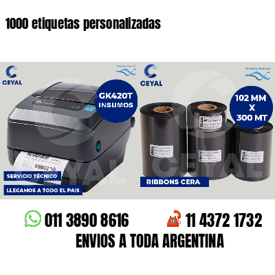 1000 etiquetas personalizadas