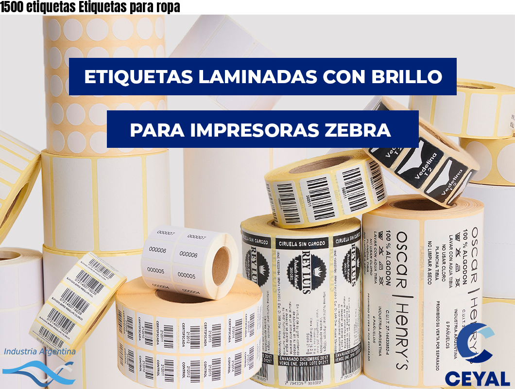 1500 etiquetas Etiquetas para ropa