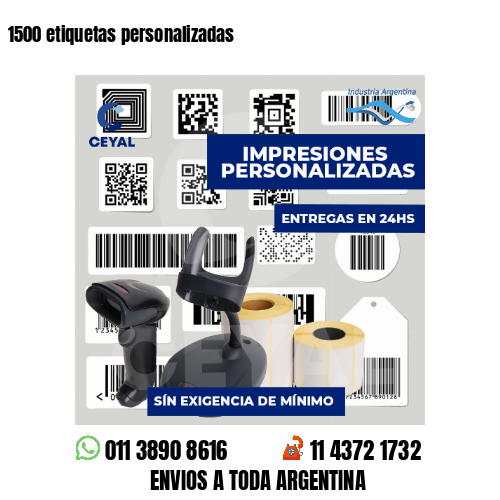 1500 etiquetas personalizadas