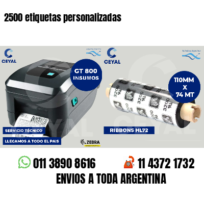 2500 etiquetas personalizadas