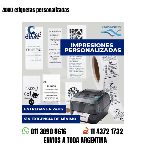 4000 etiquetas personalizadas