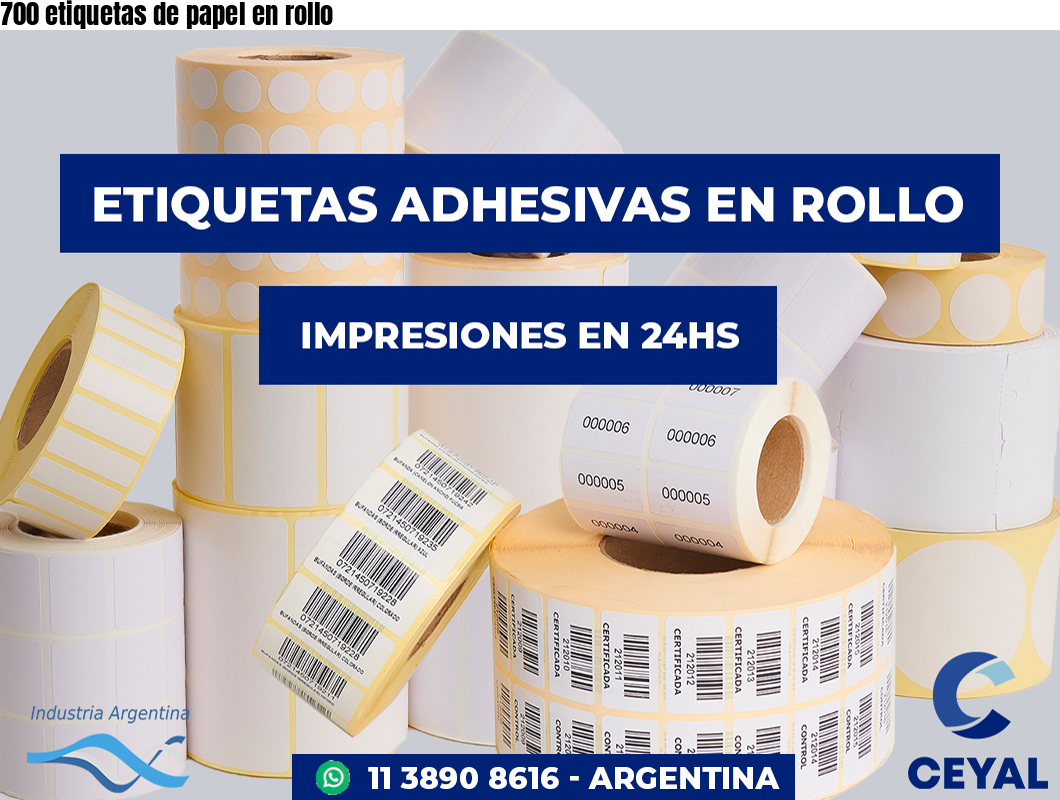 700 etiquetas de papel en rollo