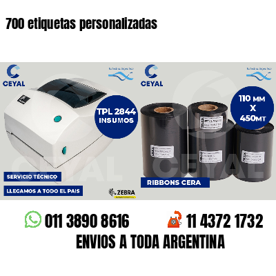 700 etiquetas personalizadas