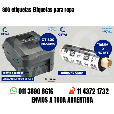 800 etiquetas Etiquetas para ropa