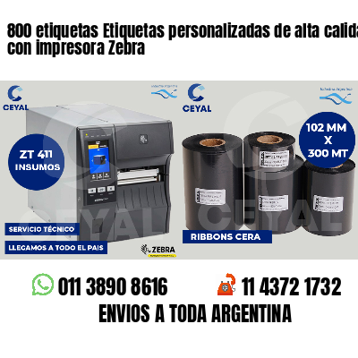 800 etiquetas Etiquetas personalizadas de alta calidad con impresora Zebra