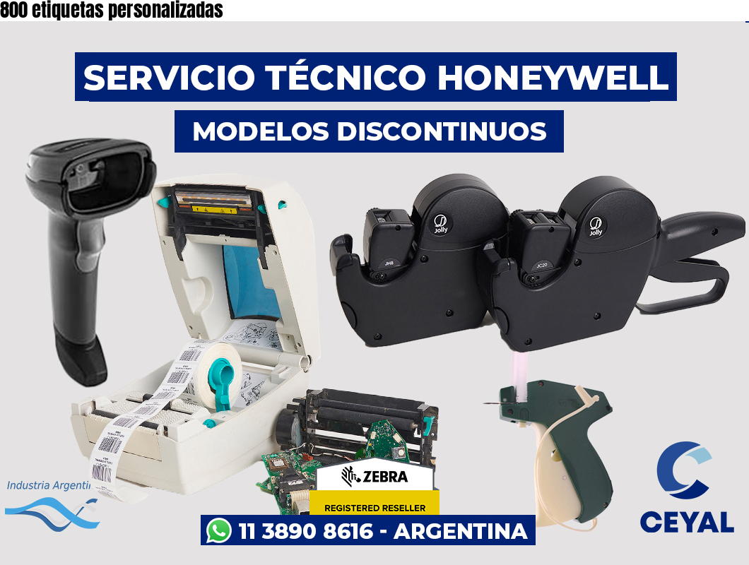800 etiquetas personalizadas