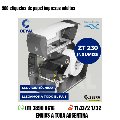 900 etiquetas de papel impresas adultos