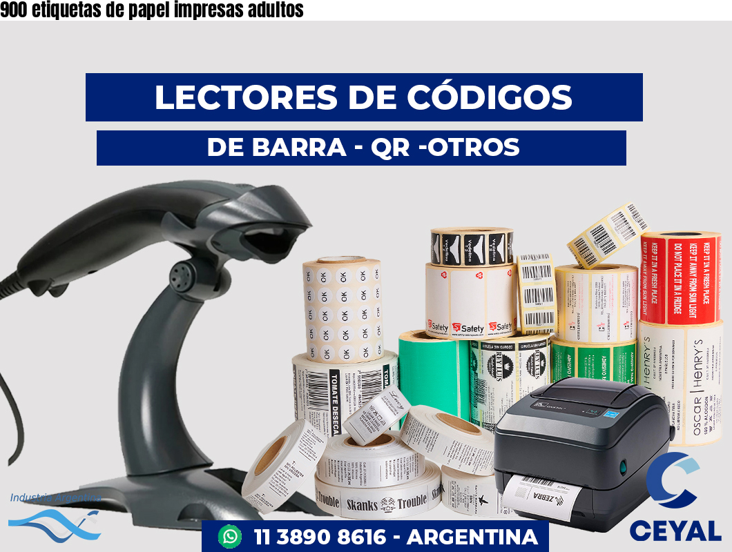 900 etiquetas de papel impresas adultos