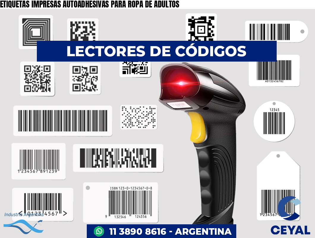 ETIQUETAS IMPRESAS AUTOADHESIVAS PARA ROPA DE ADULTOS