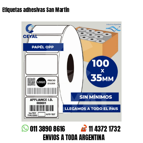 Etiquetas adhesivas San Martín