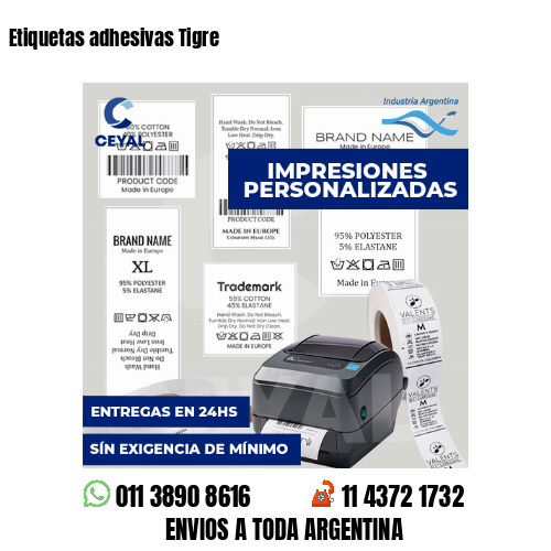 Etiquetas adhesivas Tigre