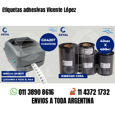Etiquetas adhesivas Vicente López