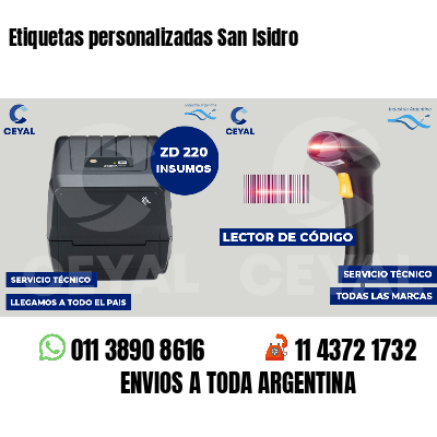 Etiquetas personalizadas San Isidro