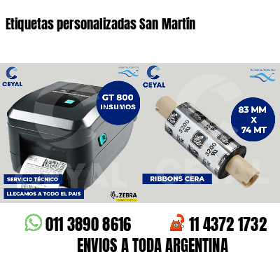 Etiquetas personalizadas San Martín