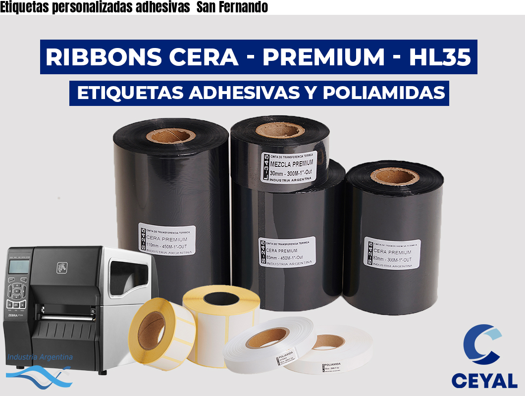 Etiquetas personalizadas adhesivas  San Fernando