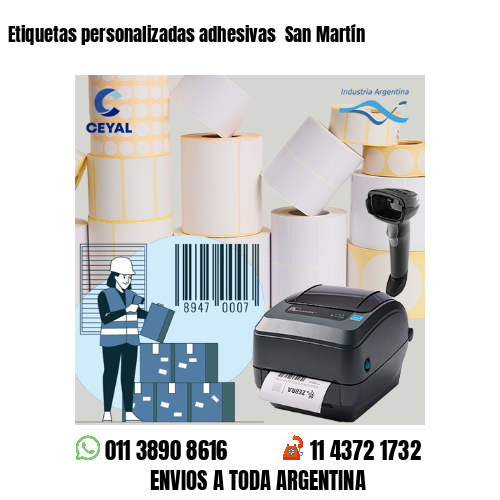 Etiquetas personalizadas adhesivas San Martín