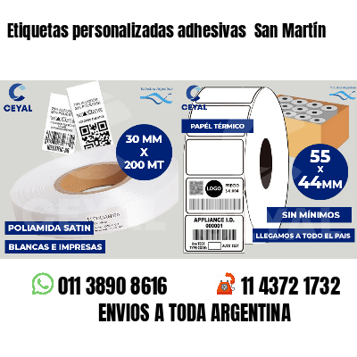 Etiquetas personalizadas adhesivas San Martín