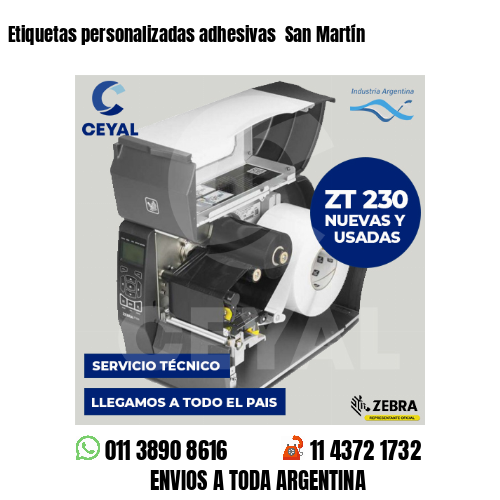 Etiquetas personalizadas adhesivas San Martín