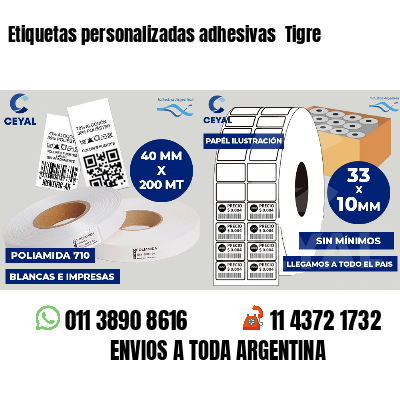 Etiquetas personalizadas adhesivas  Tigre