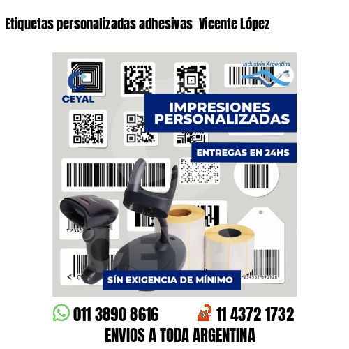 Etiquetas personalizadas adhesivas Vicente López