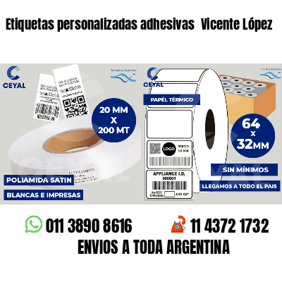 Etiquetas personalizadas adhesivas Vicente López
