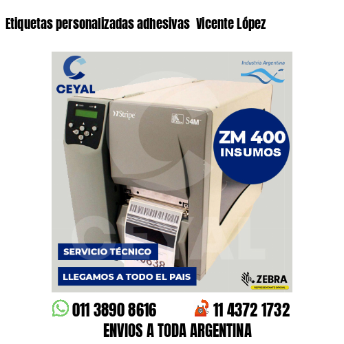 Etiquetas personalizadas adhesivas Vicente López