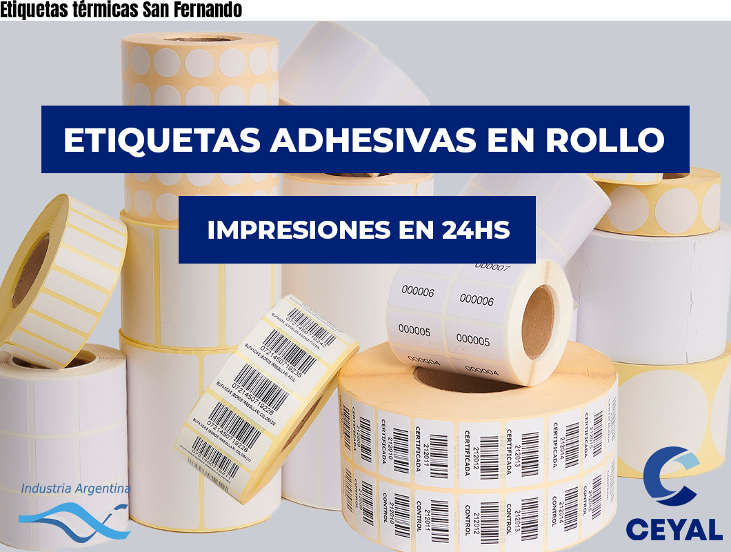 Etiquetas térmicas San Fernando