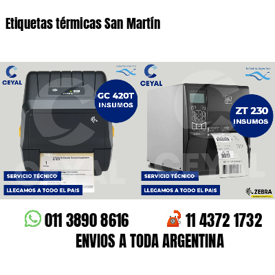 Etiquetas térmicas San Martín