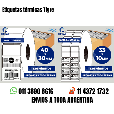 Etiquetas térmicas Tigre