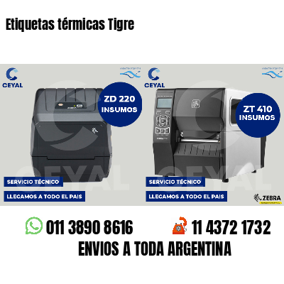 Etiquetas térmicas Tigre