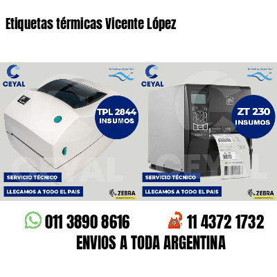 Etiquetas térmicas Vicente López