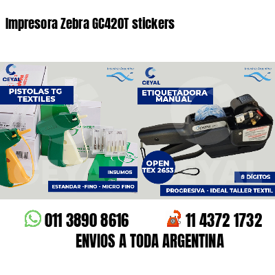 Impresora Zebra GC420T stickers
