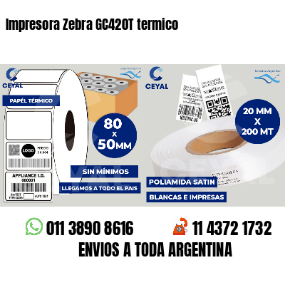 Impresora Zebra GC420T termico