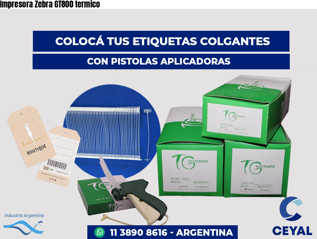 Impresora Zebra GT800 termico