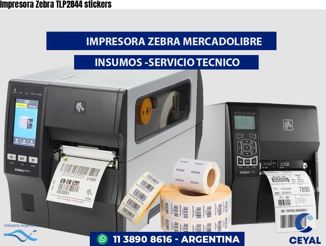 Impresora Zebra TLP2844 stickers