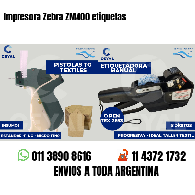 Impresora Zebra ZM400 etiquetas