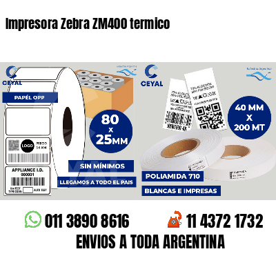 Impresora Zebra ZM400 termico