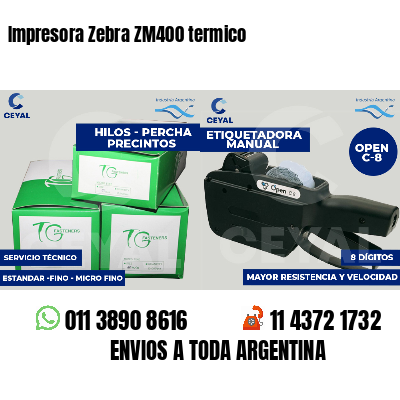 Impresora Zebra ZM400 termico