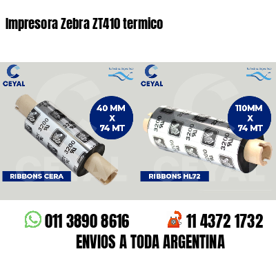 Impresora Zebra ZT410 termico