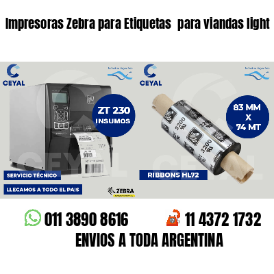 Impresoras Zebra para Etiquetas para viandas light