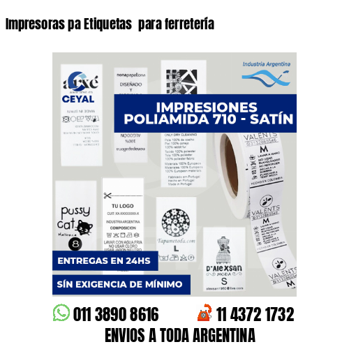 Impresoras pa Etiquetas para ferretería
