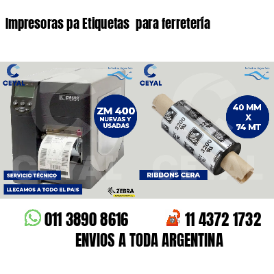 Impresoras pa Etiquetas para ferretería