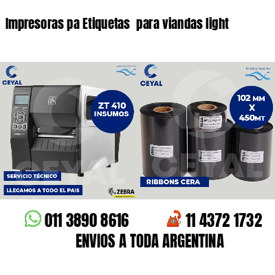 Impresoras pa Etiquetas para viandas light