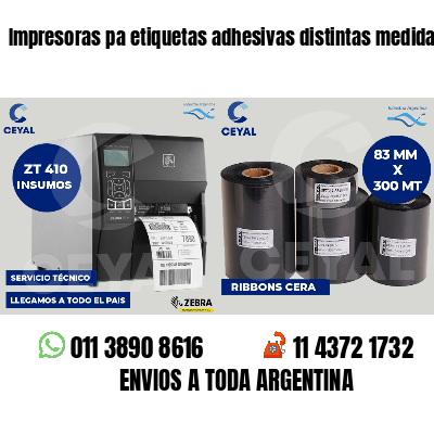 Impresoras pa etiquetas adhesivas distintas medidas